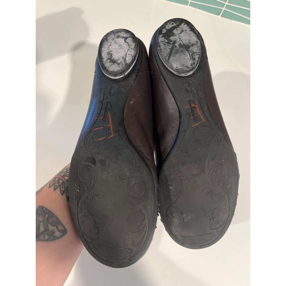 Clark’s Leather Flats Sz 9.5 - Picture 3 of 7